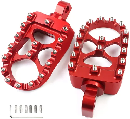 Miniatura 11 de MDPROMCP CNC Estriberas de pie ancho de motocicleta de aluminio con rotación de 360° ajustables, compatibles con Dyna Fatboy Iron 883 Sportster 883