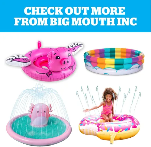 Miniatura 6 de BigMouth Inc Splash Pad Juguete de agua con aspersor para niños, juego de rociado de patio trasero de verano al aire libre para niños pequeños
