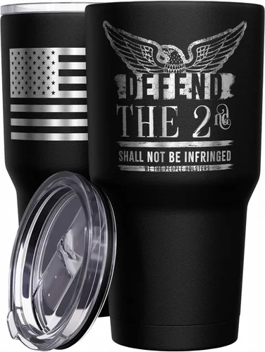 Miniatura 14 de We The People Holsters - Momma Bear - Vaso de café - Taza de viaje de café con bandera americana - Vaso grabado - Vaso termo doble - 30 onzas