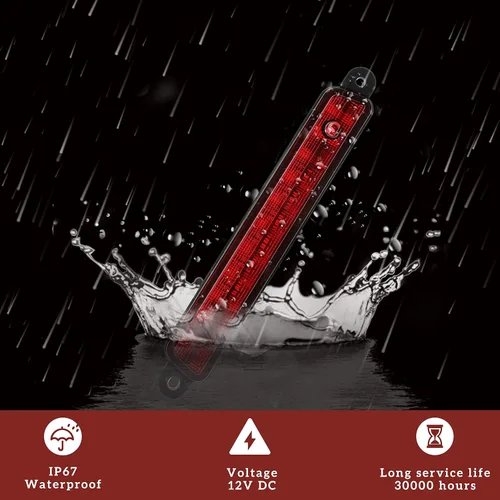 Miniatura 6 de Tercera luz de freno LED para Armada 04-15, KEWISAUTO luz de freno central roja de montaje alto para Nissan Armada 2005-2015/ Nissan Pathfinder Rojo
