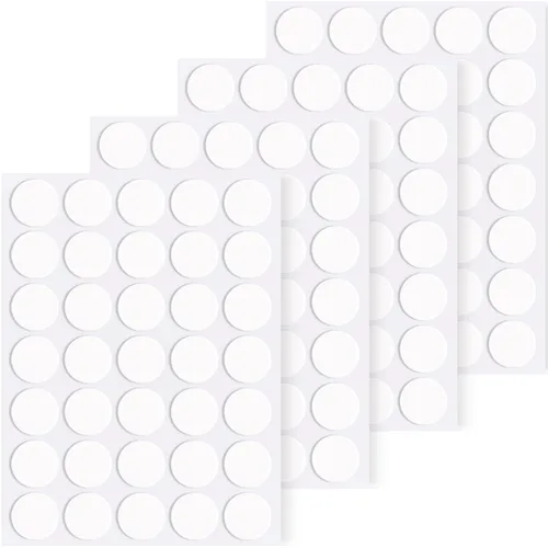 Miniatura 12 de Masilla para pósteres, 500 piezas de puntos adhesivos de 0.24 pulgadas, tachuelas adhesivas extraíbles de doble cara, calcomanías de montaje