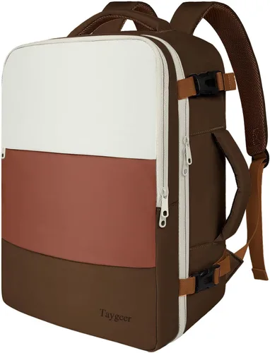 Miniatura 20 de Taygeer - Mochila de viaje para mujeres, mochila de cabina con puerto de carga USB y bolsa para zapatos, mochila TSA para laptop de 15.6 pulgadas