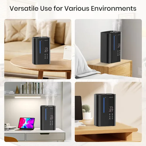 Miniatura 7 de OGACFO Humidificadores de niebla fría de 5 litros para dormitorio, habitación grande, humidificador de aire inteligente ultrasónico de llenado