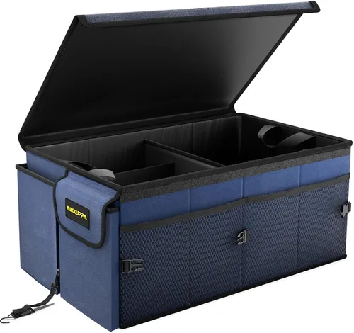 Miniatura 15 de MIKKUPPA Organizador de maletero de automóvil, organizador plegable de 35 litros con tapa, almacenamiento resistente para automóvil, SUV, camión
