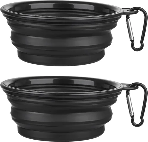 Miniatura 27 de Tazón para Perros Cuencos Plegables para Mascotas, Paquete de 2 Cuencos Plegables de Agua para Perros para Gatos y Perros, Plato Portátil de Verde +