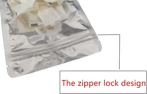 Miniatura 4 de Bolsas resellables de Mylar para almacenamiento de alimentos con parte delantera transparente, bolsas gruesas reutilizables con cierre