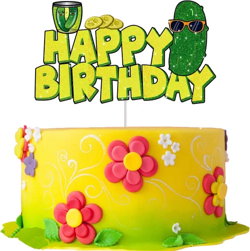 Miniatura 2 de Encantadores pepinos en escabeche de cumpleaños para niños y adultos, decoración divertida de dibujos animados de pepino, pepino, suministros