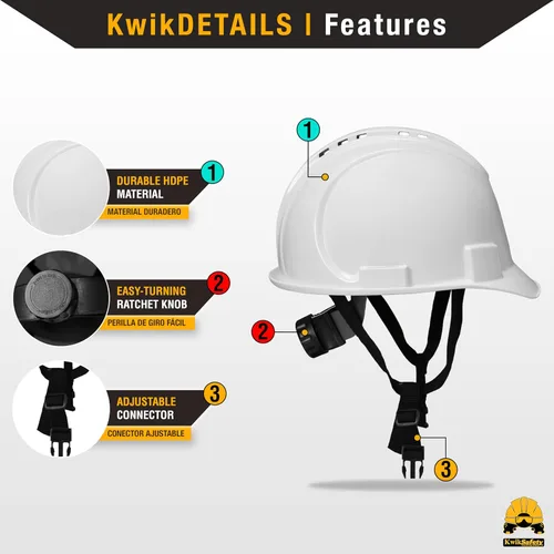 Miniatura 2 de KwikSafety - Charlotte, NC - Sombreros duros [Ala completa, estilo gorra, estilo de escalada] Tipo 1, Clase C ANSI OSHA
