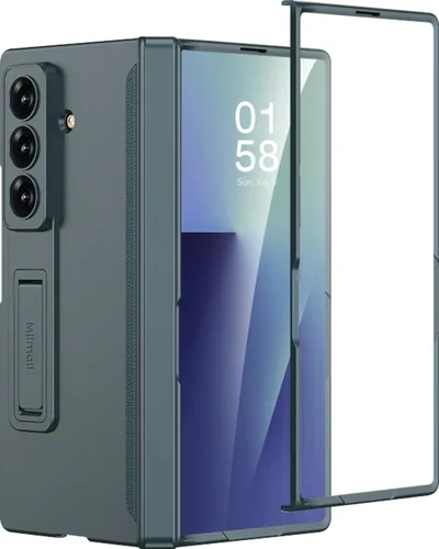 Miniatura 10 de Miimall Funda compatible con Samsung Galaxy Z Fold 5, [bisagra magnética de protección completa] [protector de pantalla integrado]