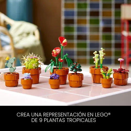 Miniatura 3 de LEGO Botanicals Plantas Pequeñas - Juego de construcción de plantas artificiales de interior para decoración del hogar, cocina, escritorio, adultos