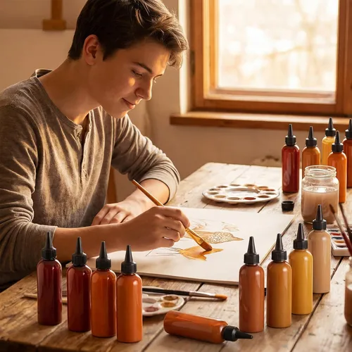 Miniatura 7 de Tanlade 200 botellas de plástico de 2 onzas para exprimir a granel Boston dispensadoras de aceite vacías para el cabello con tapa para aceites