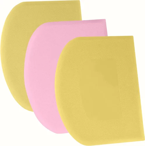 Miniatura 17 de SURDOCA Raspador de Masa Raspador de Banco - 3P 4.7x3.7" Raspador de Tazón de Plástico Flexible, Borde Afilado y Ángulos Raspador de Pastel.