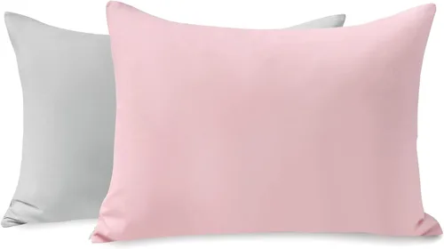 Miniatura 27 de TILLYOU Paquete de 2 fundas de almohada para niños pequeños con cierre de sobre, microfibra suave y sedosa de 13 x 18 pulgadas, fundas de almohada
