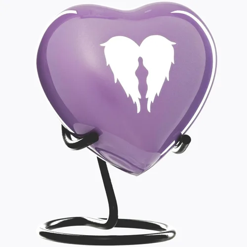 Miniatura 24 de Urna pequeña para cenizas de recuerdo para mujeres y hombres, mini urnas de corazón para cenizas humanas masculinas o femeninas, mini urnas azules