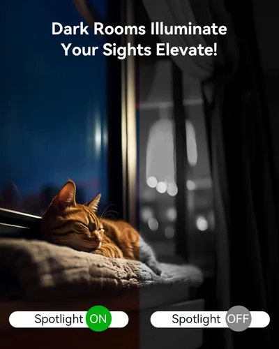 Miniatura 6 de blurams Cámara interior 5G, cámara de niñera 2K, cámara PTZ de 360° para mascotas con aplicación de teléfono, llamada de un solo toque, visión
