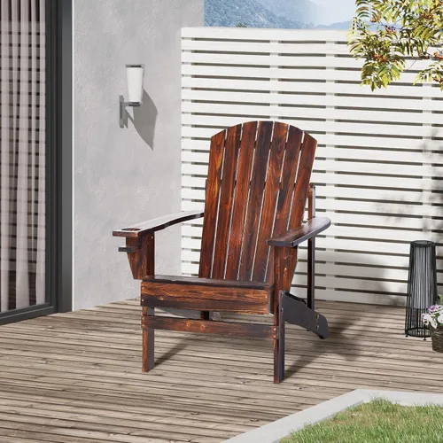 Miniatura 12 de Silla Adirondack plegable, sillas Adirondack azul para exteriores con textura de madera, sillas de madera de acacia, para todo tipo de clima