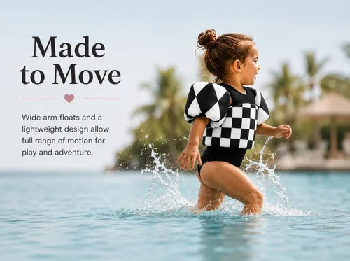 Miniatura 6 de KIDSco Swim Vest for Kids 30-50 lbs. A Puddle Jumper Swimming Float Aid with Shoulder Straps and Arm Water Wings. for Boys and Girls Aged 2-6
