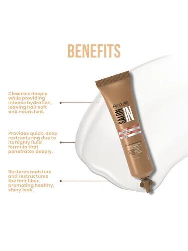 Miniatura 3 de Salon In by Recamier Hydra Repair SOS Shots 12 unidades Ampollas intensivas de reparación del cabello para cabello seco y dañado 0.5 fl oz