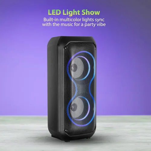 Miniatura 5 de IQ Sound IQ-3404BT - Sistema de altavoces de alta eficiencia de 2 x 4 pulgadas, Bluetooth habilitado con TWS, luces LED coloridas, entradas
