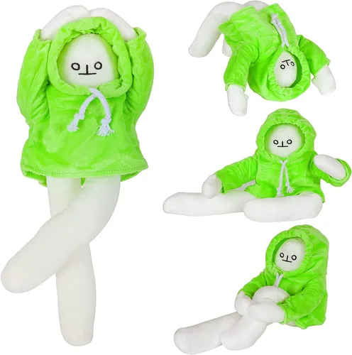 Juguete de Peluche Hombre Banana, Muñeco Extraño Hombre Banana de 16 Pulgadas con Imán, Divertido Juguete de Descompresión Articulable de Animales