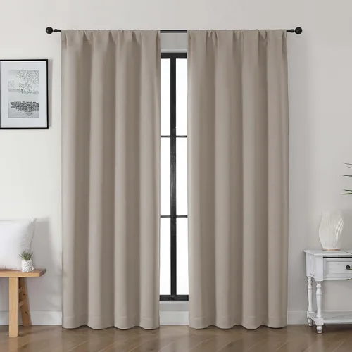 Miniatura 73 de Gwine Cortinas opacas para dormitorio, 54 pulgadas de largo, paneles de cortina de ventana con aislamiento térmico y reducción de ruido, cortinas