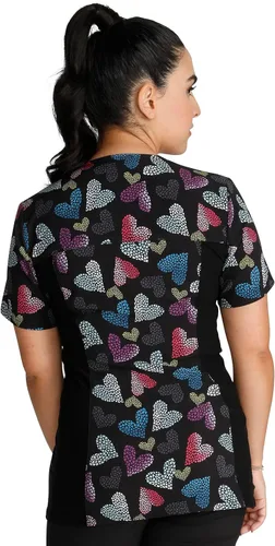 Miniatura 5 de Cherokee iFlex Women Scrubs Top V-Neck Knit Panel CK636