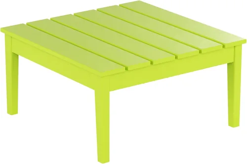 Miniatura 16 de WestinTrends Ashore - Mesa de centro para exteriores, 32 pulgadas para todo tipo de clima, de madera de polietileno Adirondack, mesa auxiliar Teca