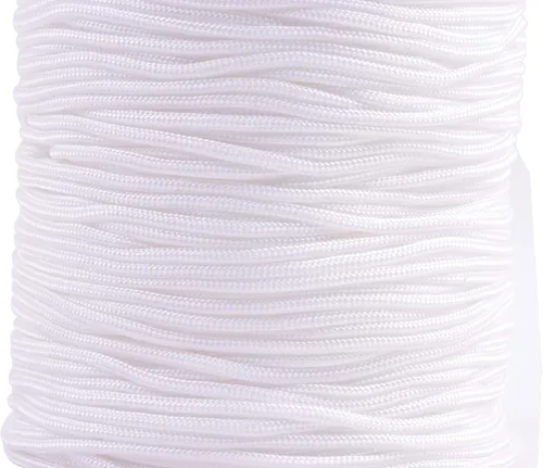 Miniatura 17 de KONMAY 1 rollo de cuerda de nailon para hacer pulseras de 150 yardas, trenzado de nailon Shamballa Macramé/cordón de cuentas de 0.4mm, cordón