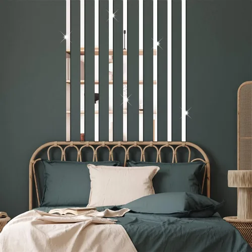 Miniatura 8 de Calcomanías de pared de espejo acrílico, espejo a rayas 3D para sala de estar, calcomanías de pared de línea extraíble, calcomanías de pared
