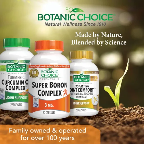 Miniatura 3 de Botanic Choice Super Boro Complex (3 mg) – Promueve la salud ósea y la próstata mediante la metabolización del calcio y el magnesio – 3 formas