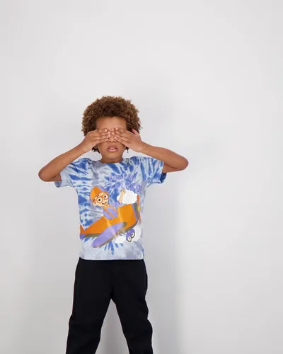 Miniatura 9 de Blippi Paquete de 3 camisetas para niños pequeños y pequeños, azulnaranjaverde