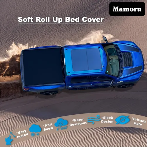 Miniatura 4 de Mamoru - Funda enrollable suave de 6.5' para cama de camioneta, compatible con Chevrolet Silverado y GMC Sierra 1500 2019, 2020, 2021, 2022, 2023