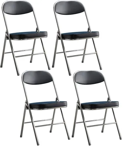 Miniatura 20 de Sillas de comedor modernas, silla auxiliar tapizada para el hogar, con acabado mate, silla de comedor plegable con respaldo abierto, silla sin