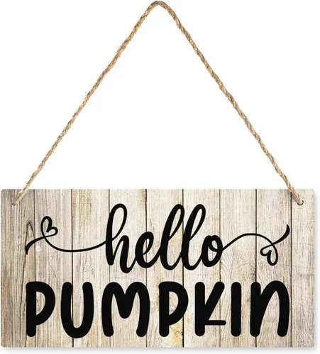 Miniatura 16 de Letrero de madera con texto en inglés "Its Fall Yall", decoración rústica para colgar en la puerta de otoño, decoración de porche para el hogar
