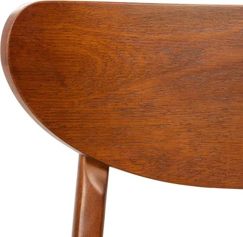 Miniatura 4 de SAFAVIEH Furniture Lucca - Juego de 2 sillas de comedor retro, nogal - madera - Diseño tapizado de mediados de siglo - Ideal para comedor, cocina