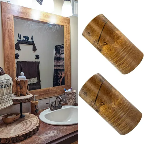 Miniatura 17 de YESUS Marco de papel tapiz 3D de grano de madera gris oscuro de 3.93 pies (32.8 ft), extraíble, PVC, impermeable, para despegar y pegar, adhesivo