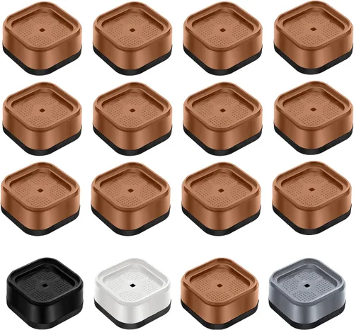 Miniatura 46 de shouwuhho Paquete de 12 Elevadores de Muebles Ajustables Elevadores de Cama de Servicio Pesado Elevan Altura 1", Elevadores de Cama Cuadrados