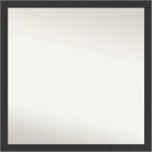 Miniatura 259 de Amanti Art Espejo de baño negro para sobre fregadero, 22 x 22 pulgadas, espejo de tocador cuadrado estrecho negro Avon, marco de madera casual