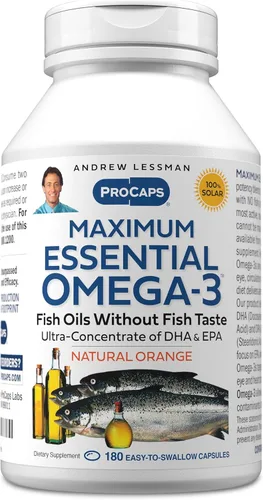 Miniatura 7 de ANDREW LESSMAN Maximum Essential Omega-3 Sin Sabor, 30 Cápsulas Blandas - Aceite de Pescado Omega-3 Ultra-Puro 1200 mg-DHA Alto, Suplemento Sin