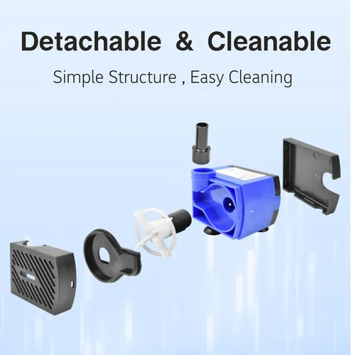 Miniatura 4 de CONQUERALL Cambiador de agua ultra silencioso 3W de la bomba sumergible 47GPH del estanque para las características pequeñas del agua 47gph-3W