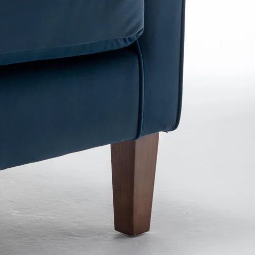 Miniatura 7 de Container Furniture Direct Sillón clásico con marco de madera de abedul y cómodos reposabrazos enrollados, sillones para sala de estar, dormitorio