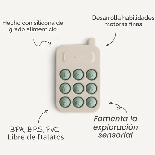 Miniatura 8 de mushie - Juguete para presionar con diseño de teléfono (rubor)