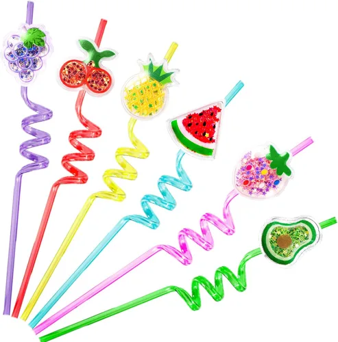 Miniatura 9 de Pajitas reutilizables para helados, suministros de fiesta, 24 piezas de plástico para cupcakes, divertidos, lindos, largos, locos, tontos