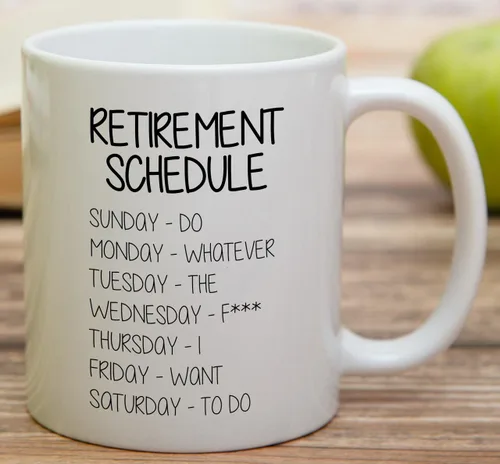 Miniatura 4 de Retreez Taza divertida – Horario de jubilación Do Whatever the Fxxx - Taza de café de cerámica de 11 onzas, divertida, sarcasmo, sarcástico