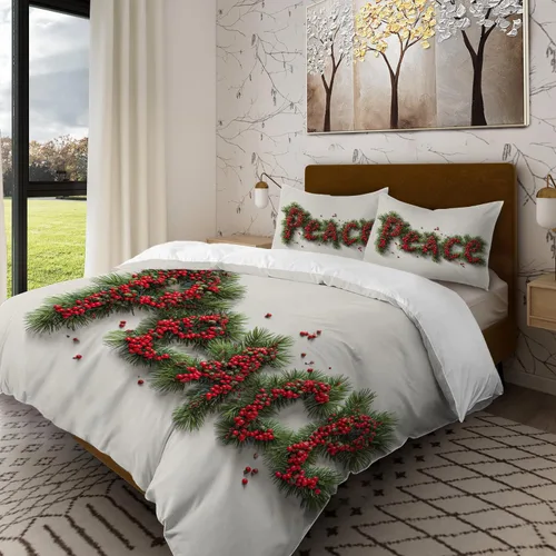 Miniatura 25 de Batmerry Compass Rose Twin Size 3 Pieces Bedding Duvet Cover Sets, Soft Fluffy Floral Themed Design 100% Cotton Printed Duvet Cover for All Season