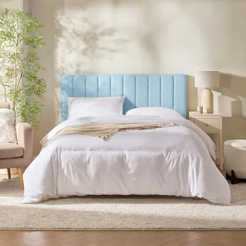 Miniatura 15 de Nestl Upholstered Twin Headboard - Easy Assemble Channel Stitched Headboard Twin Size - Wall Mounted Headboards with 3D Soundproof Wall Panels Peel