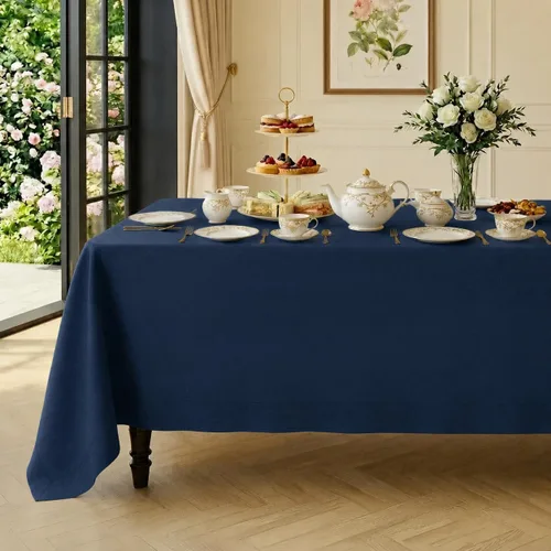 Miniatura 15 de Classic Linen™ by D'Moksha - Mantel rectangular de 54 x 72 pulgadas, 100% lino puro, lavable a máquina para comedor, Día de la Madre, primavera