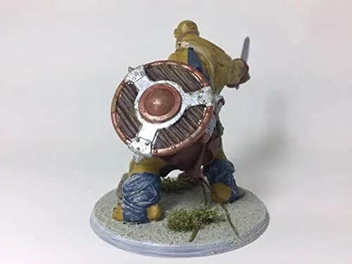 Miniatura 7 de Ogre Warrior RPG - Calabozos y dragones - DND - Pathfinder - Diorama - Figurita miniatura (gris/sin pintar) (Axe)