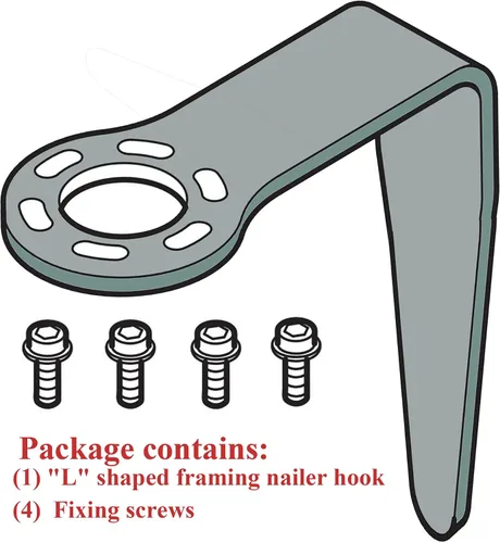 Miniatura 7 de Gancho para colgar herramientas de viga 889661M, ampliamente compatible con herramientas Metabo HPT, Soporte para pistola de enmarcado y techado