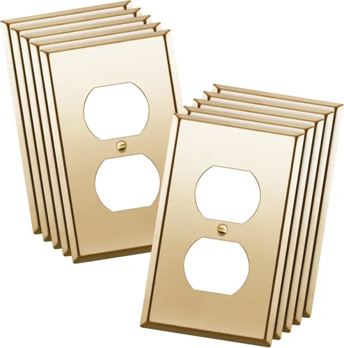 Miniatura 9 de ENERLITES Placa de pared de metal con salida dúplex para receptáculos, cubierta de salida de acero inoxidable, resistente a la corrosión